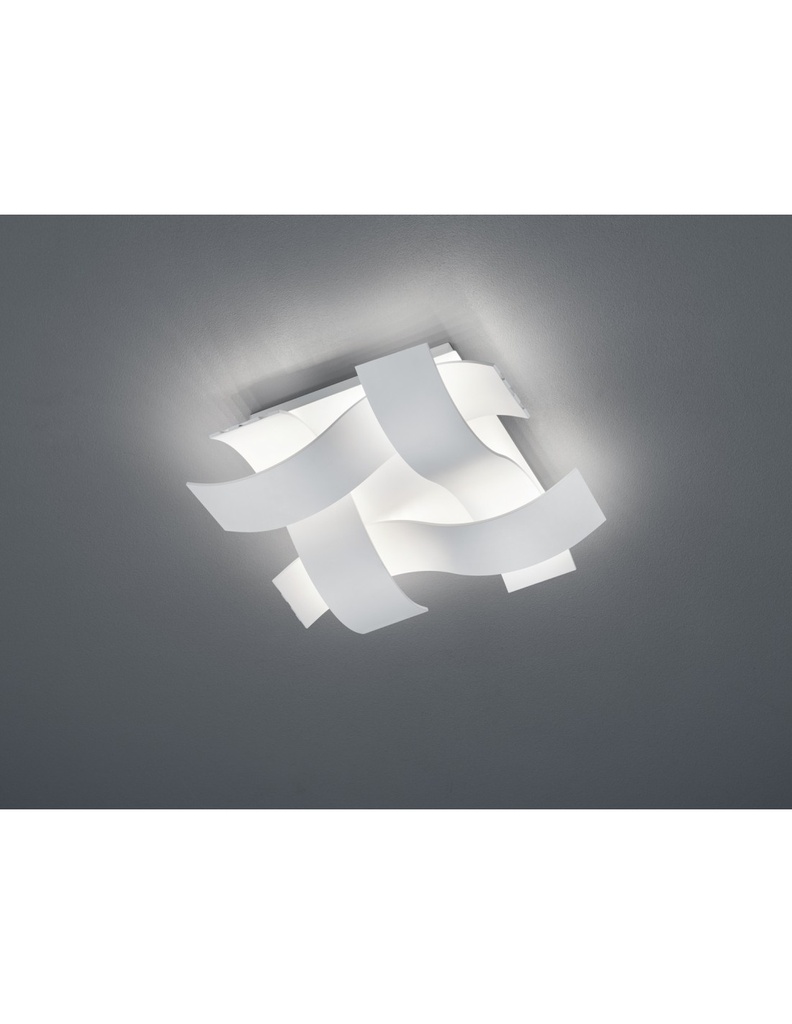 Plafoniera Moderna Ruby Quadrata Led Dimmerabile Bianco L35 cm Trio Lighting