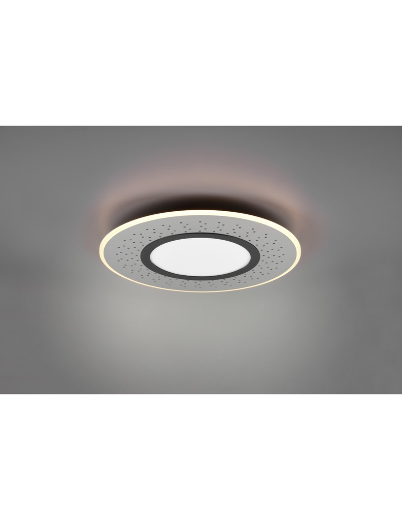 Plafoniera Moderna Verus Nichel Led Dimmer 44w Trio Lighting