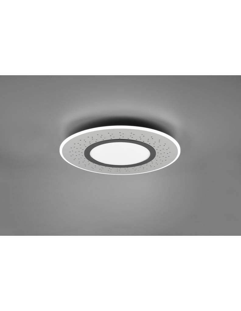 Plafoniera Moderna Verus Nichel Led Dimmer 44w Trio Lighting