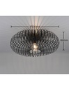 Plafoniera Nera Gabbia Aperta Ellissi Nera Johann Ø50 cm Trio Lighting