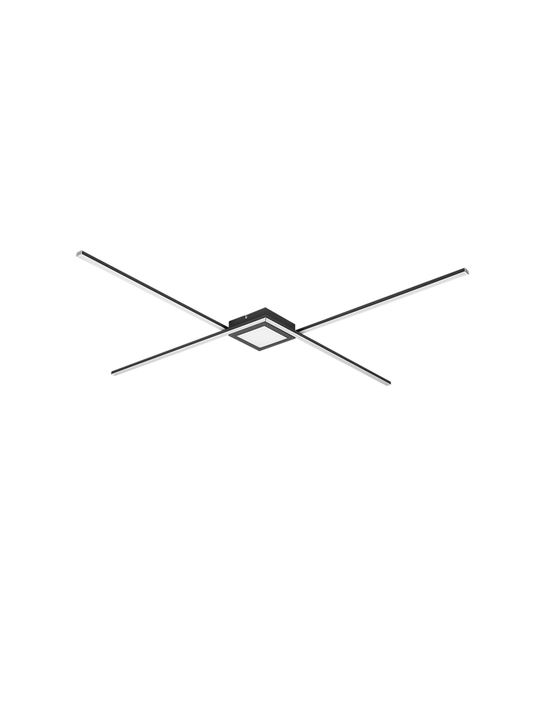 Plafoniera Oxford Bacchette X Led Antracite Trio Lighting