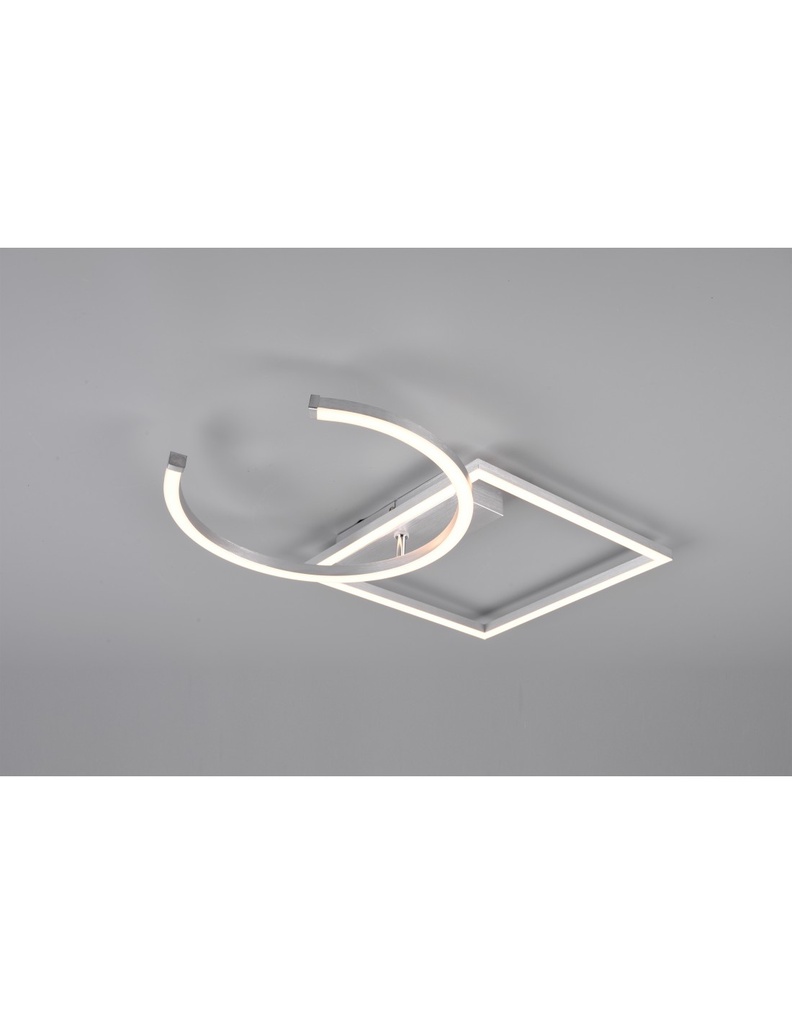 Plafoniera Pivot Led 23,5w Nichel L42 cm Dimmerabile Trio Lighting