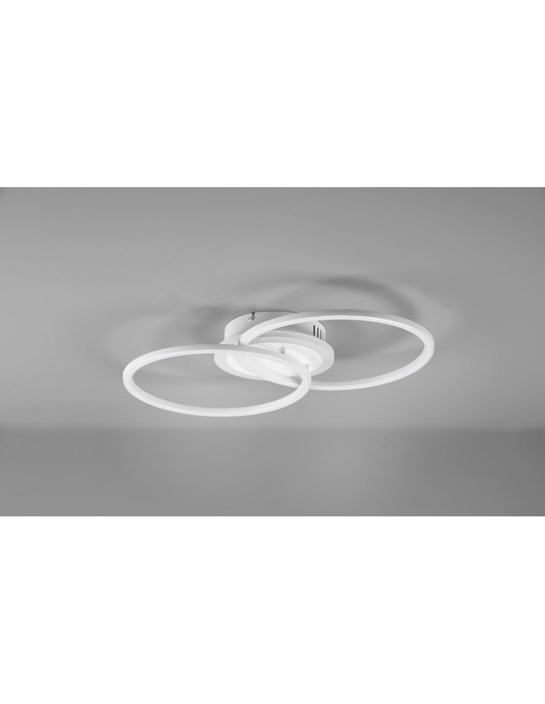 Plafoniera Soffitto 2 Cerchi Led 4000k Dimmer Venida Bianco Trio Lighting