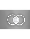 Plafoniera Soffitto Cerchi Cromo Led 4000k Dimmer Venida Trio Lighting
