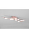 Plafoniera Soffitto Moderna 3 Bacchette Led 4000k Route Oro Rosa Trio Lighting