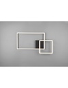 Plafoniera Soffitto Squadrata Orientabile Led Dimmer 4000K Padella Nero Trio Lighting