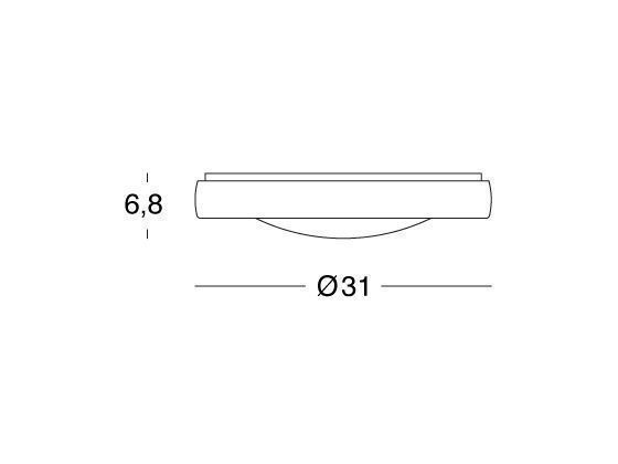 Plafoniera Tonda 18W Led 4000K  linea loft  bianco