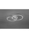 Plafoniera Venida Doppio Cerchio Alluminio Led 25w Dimmerabile L50 cm Trio Lighting
