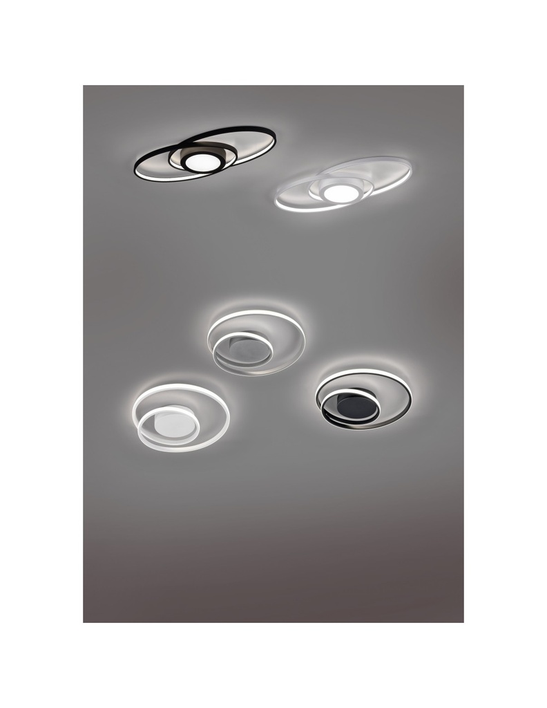 Plafoniera Zibal Alluminio Spirale Led 22w Dimmerabile Ø39 cm Trio Lighting