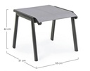 Poggiapiedi arredo giardino alluminio antracite Cruise cm 53 x 51 x 44