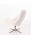 Poltrona Olga in similpelle e metallo bianco STS