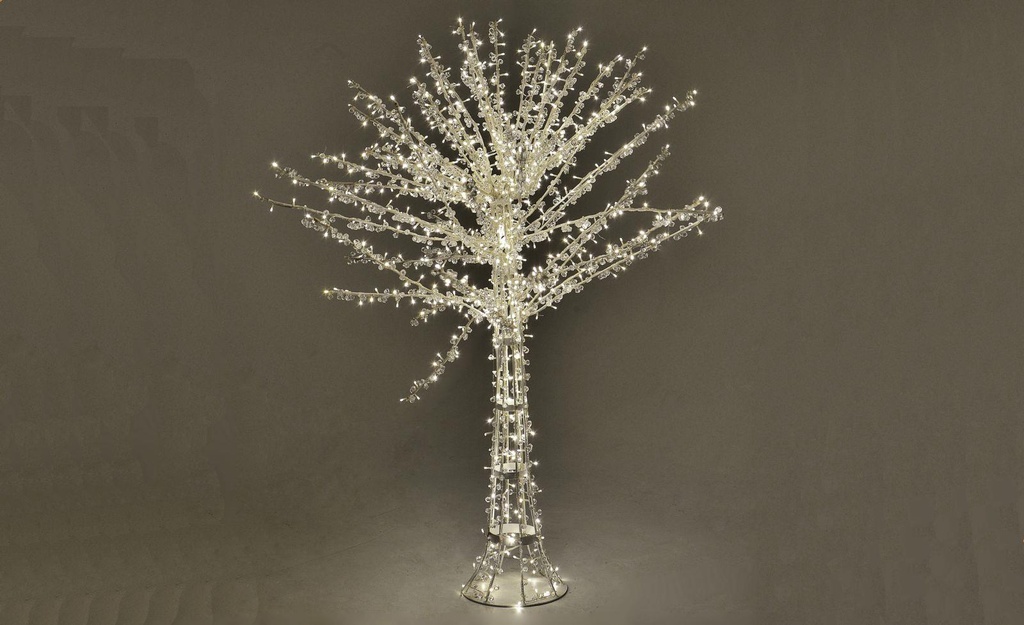 Albero led cristallo con 1016 led bianco caldo altezza cmø165h150