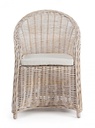 Poltrona con cuscino new bianco in fibre naturali