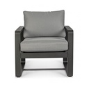 Poltrona da giardino in alluminio Antracite MERRIGAN YK13 74x78x h84 cm