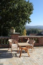 Poltrona giardino  lucrezia cm 60 x 60 x h 82/47 noce con cuscino