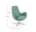 Poltrona girevole 72x64x85 cm
