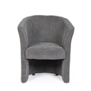 Poltrona in legno e tessuto Antracite BELIZE 64,5x63x h76 cm