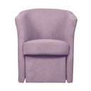 Poltrona in tessuto con pouf estraibile DJERBA Rosa Antico 63,5x 62,5x h76 cm