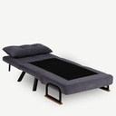 Poltrona letto pieghevole Sando in tessuto grigio  60 x78xh.78 cm