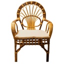Poltrona rattan sole con cuscino cm 62 x 65 x h44/62/90
