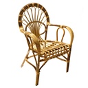 Poltrona rattan sole con cuscino cm 62 x 65 x h44/62/90