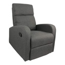 Poltrona relax manuale in tessuto grigio 77 x 93 x 106 H