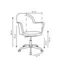 Poltrona ufficio Gora grigio cemento con base cromata