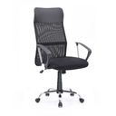 Poltrona ufficio Reverso2 con rivestimento in ecopelle e schienale in rete nero  64x66x100 cm