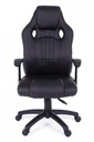 Poltrona ufficio con braccioli Spider nero in similpelle