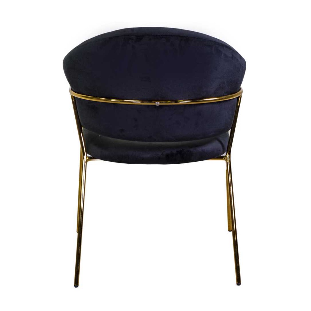 Poltrona rotterdam in velluto nero h82 cm
