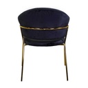 Poltrona rotterdam in velluto nero h82 cm