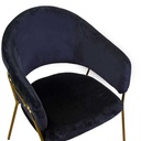 Poltrona rotterdam in velluto nero h82 cm
