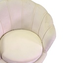 Poltrona velluto tulipan crema cm73x72h77