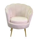 Poltrona velluto tulipan crema cm73x72h77