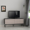 Porta TV Picadilly con Struttura Antracite e 2 Ante a Ribalta H 57 x L 139 x P 36 cm