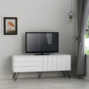 Porta TV con Struttura e 2 Ante a Ribalta Bianco  H 57 x L 139 x P 36 cm