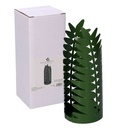 Portabicchiere metallo foglia alloro verde scuro tondo cm ø8h20