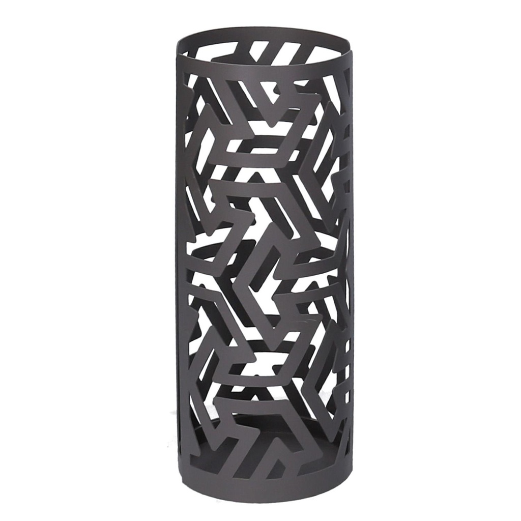 Portabicchiere metallo frecce grigio scuro tondo cm ø8h20