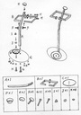 Portaombrelli acciaio cromato 2 bracciacm28x20h65