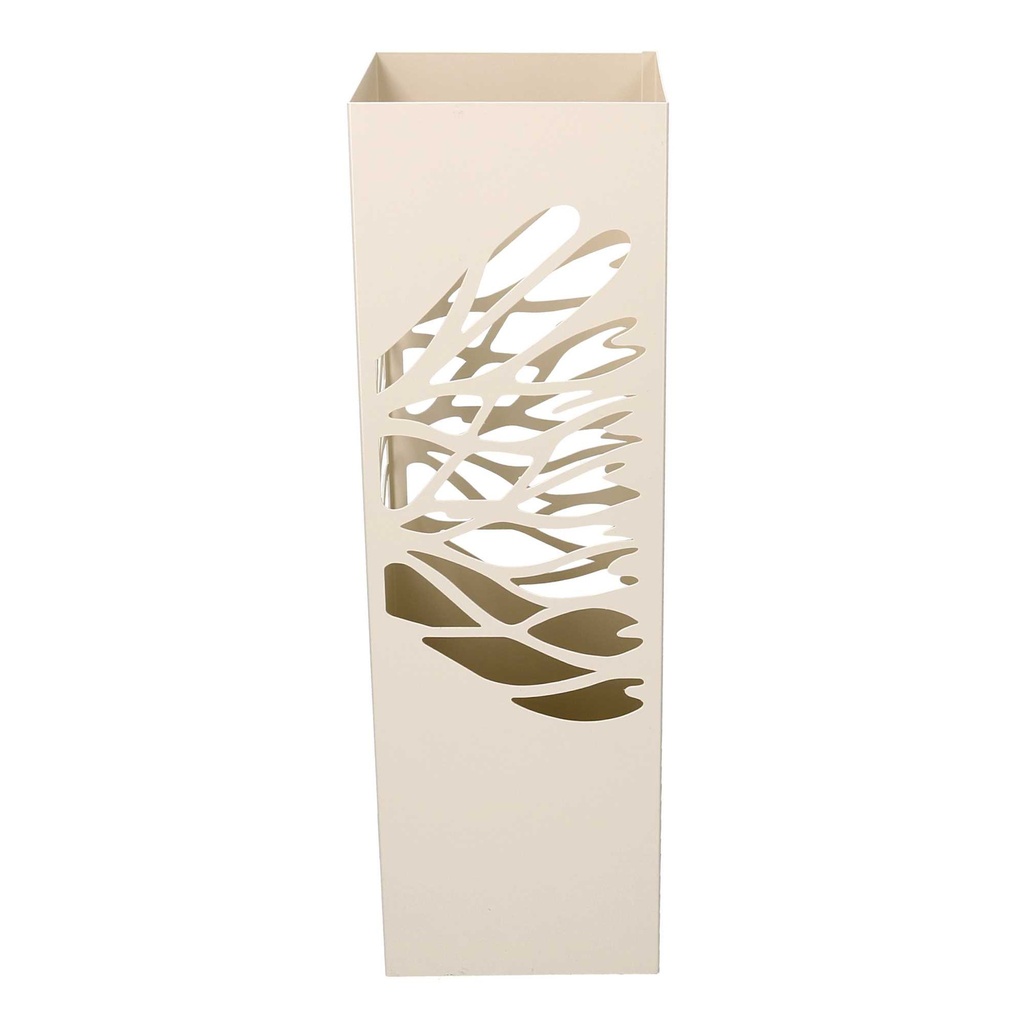 Portaombrelli metallo albero crema quadro cm 15,5x15,5h49