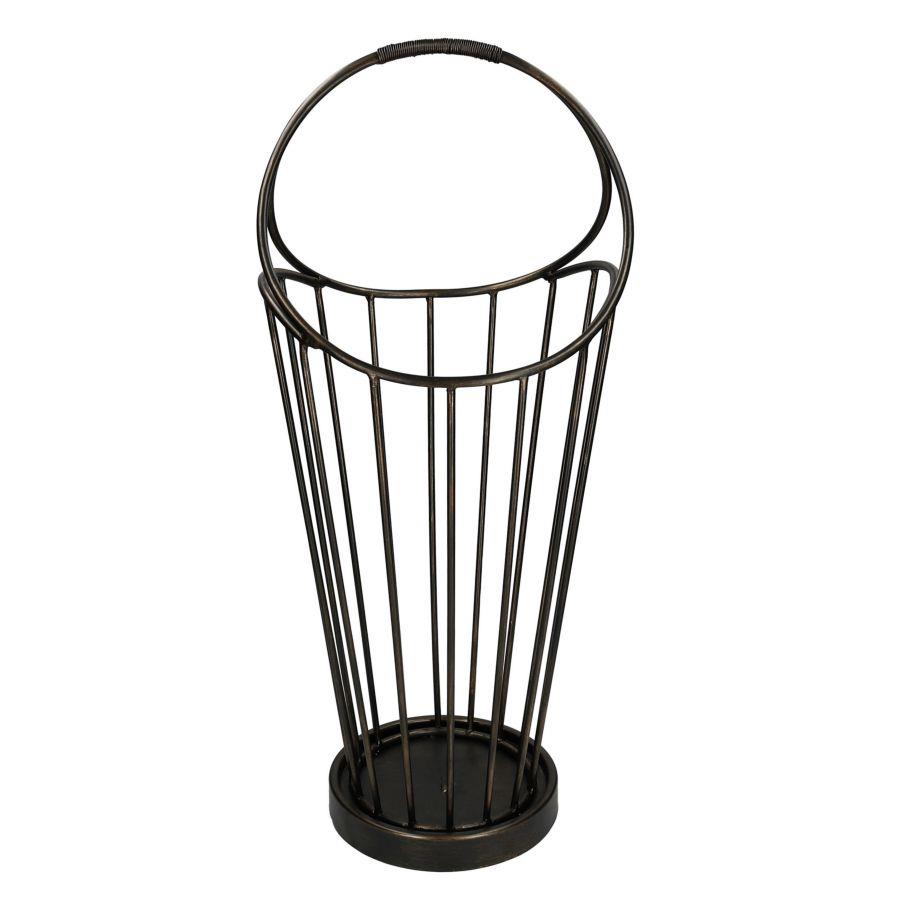 Portaombrelli metallo bronzo scuro tondo cm32x30h52-70