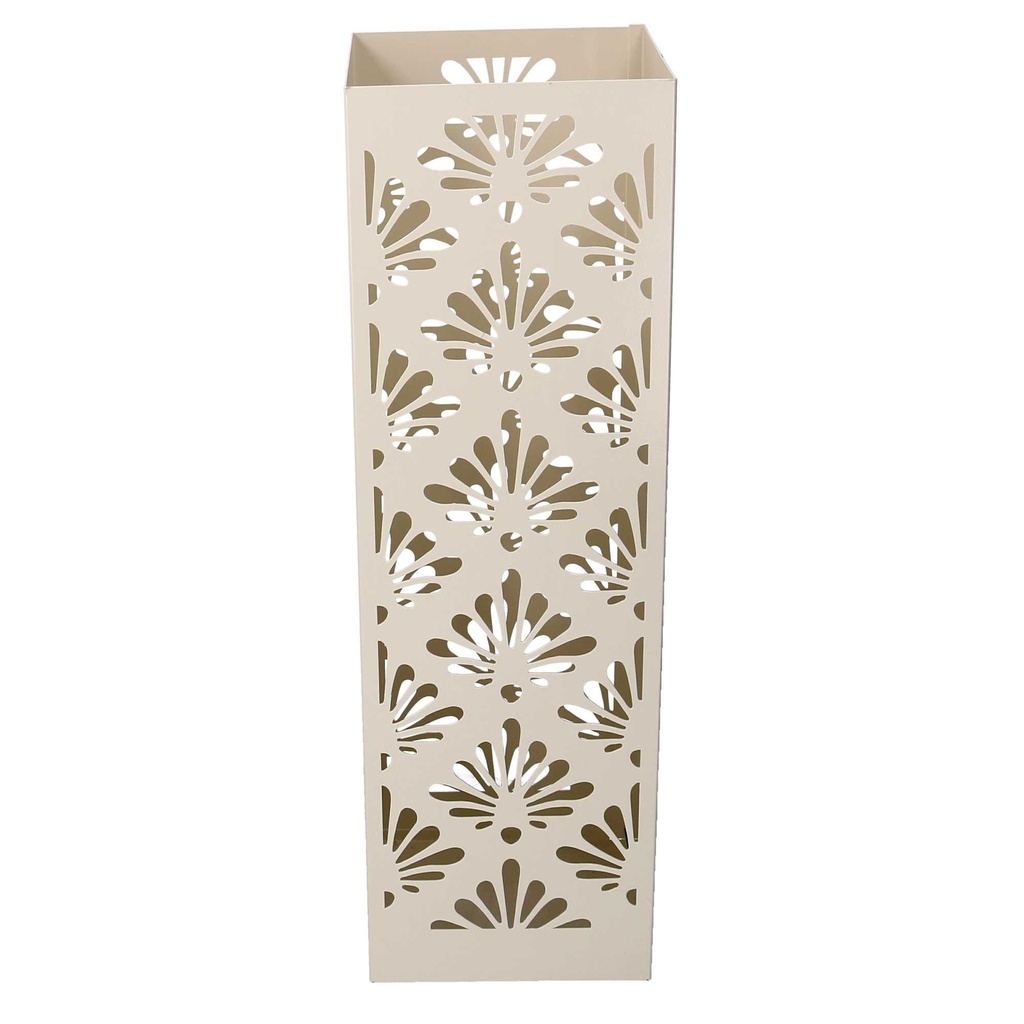 Portaombrelli metallo damasco crema quadro cm 15,5x15,5h49