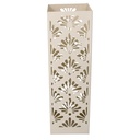 Portaombrelli metallo damasco crema quadro cm 15,5x15,5h49