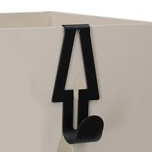 Metal umbrella stand with squared white hot air balloon 15.5x15.5h49 cm