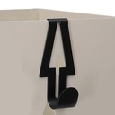 Metal umbrella stand with squared white hot air balloon 15.5x15.5h49 cm