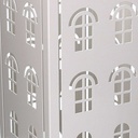 Portaombrelli metallo palazzo bianco quadro cm 15,5x15,5h49