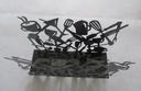 Portariviste metallo posate 1-2 nero cm 35x12h26