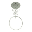 Portasciugamani a muro metallo paris bianco anello cm 20x6h38,5
