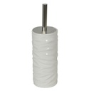 Portascopino ceramica bianco onde tondocmø10h24/34