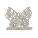 Portatovaglioli metallo farfalla crema rettangolare cm 14,5x4h12